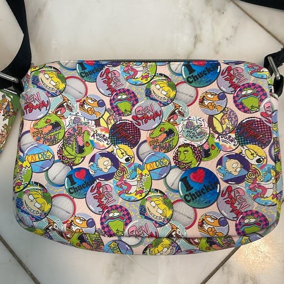 NWT Buckle Down Nickelodeon cartoon purse nylon strap Ren & Stimpy Rugrats Rocko - Picture 2 of 10